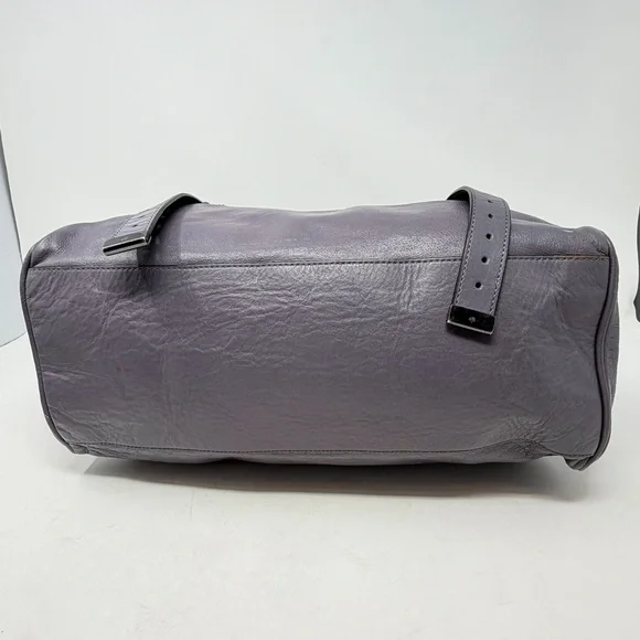 Mulberry Alexa Regular Slate Gray Lilac Leather Gunmetal Authenticated COA - Picture 7 of 16